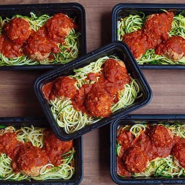 low carb zoodle meal prep