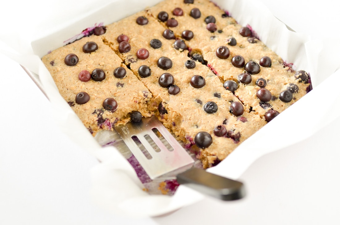 One Dish Baked Blueberry Oatmeal -9