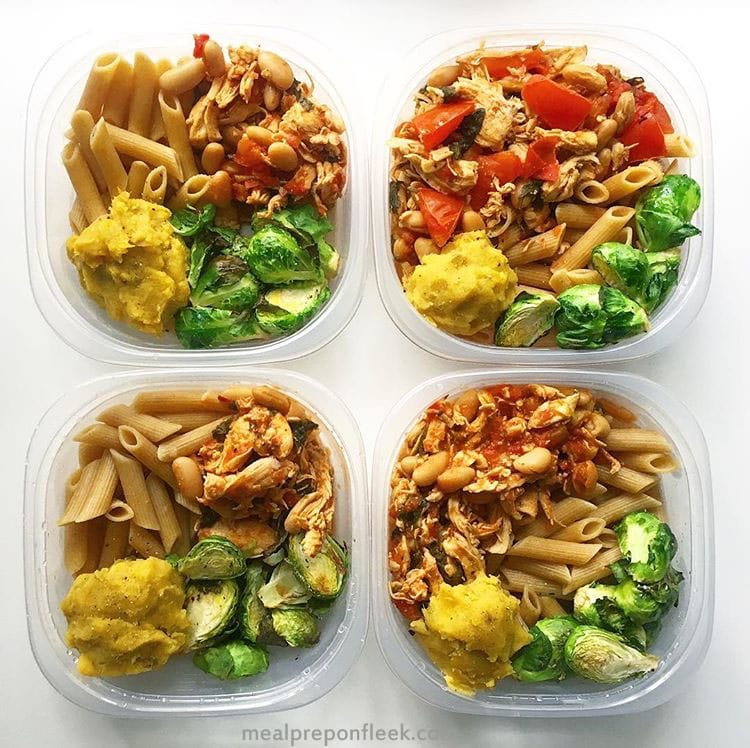 meal prep recipe - shredded chicken bowl