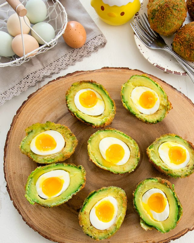 Eggs inside of an Avocado