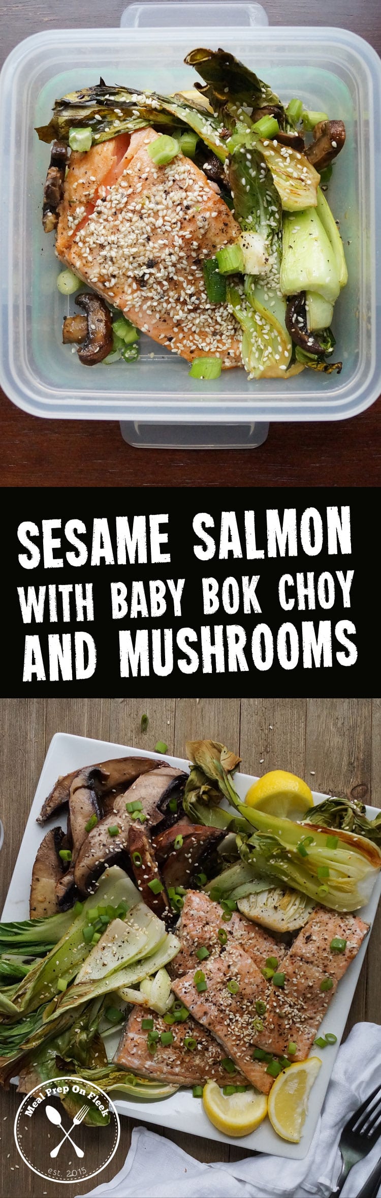 Sesame Salmon and Bok Choy Meal Prep Recipe