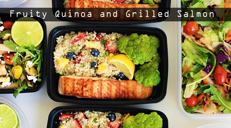 Quinoa Salad with Grilled Salmon