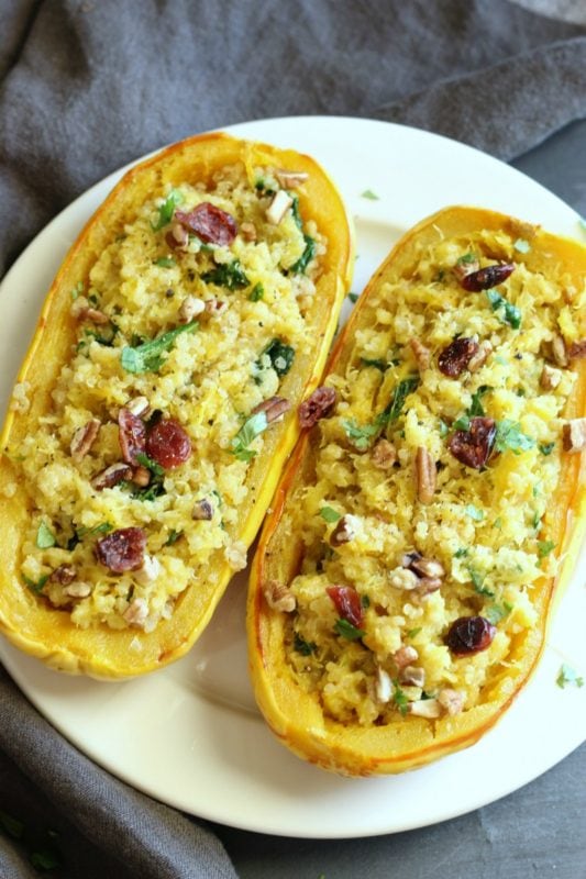 Quinoa & Spinach Delicata Squash 