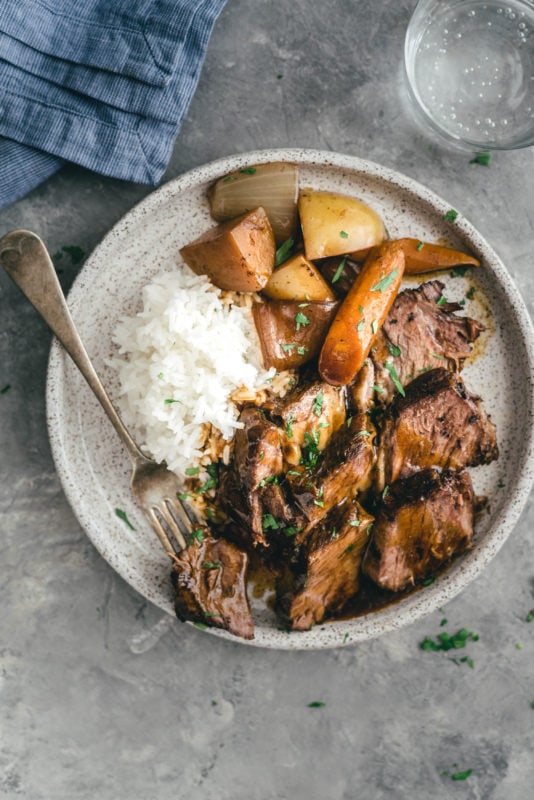 Asian Style Slow Cooker Pot Roast Meal Prep
