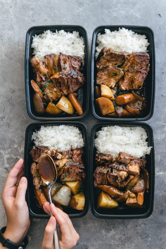 Asian Style Slow Cooker Pot Roast Meal Prep