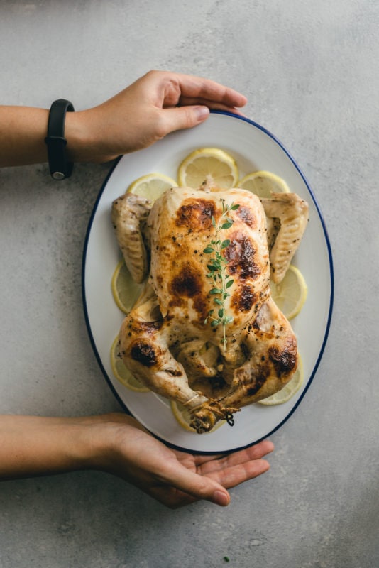 Slow Cooker Lemon Garlic Chicken Meal Prep