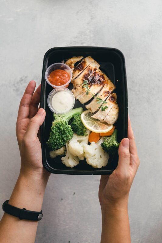 Slow Cooker Lemon Garlic Chicken Meal Prep