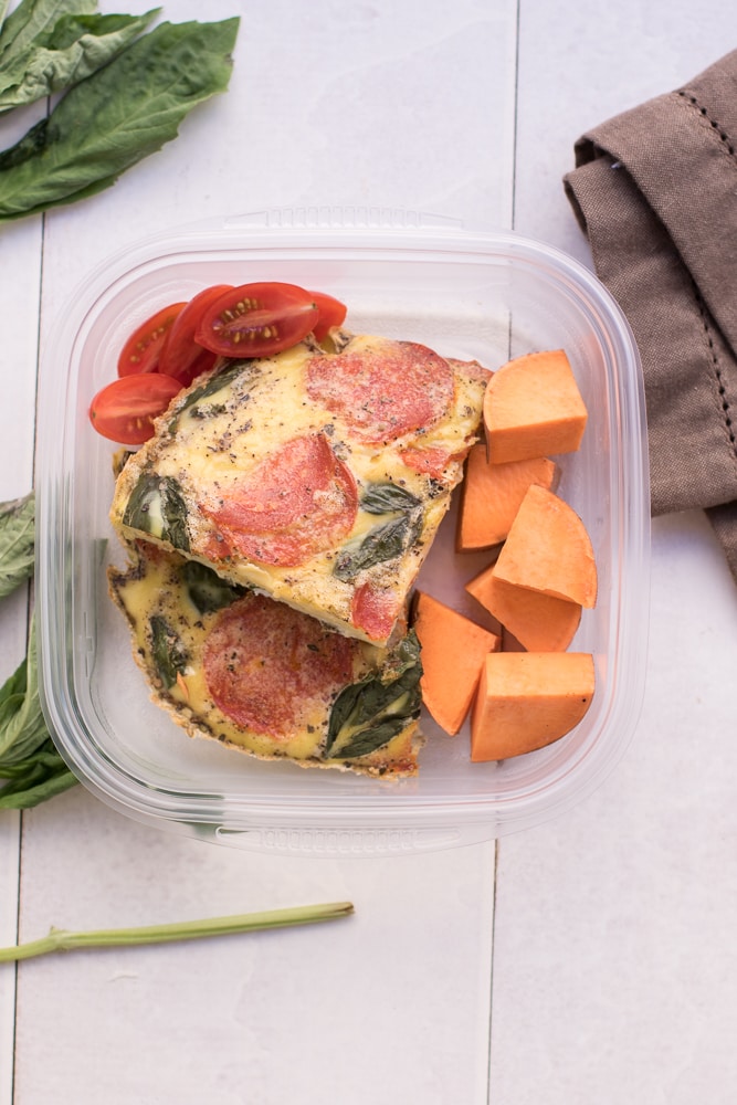 Pizza Frittata Meal Prep Idea