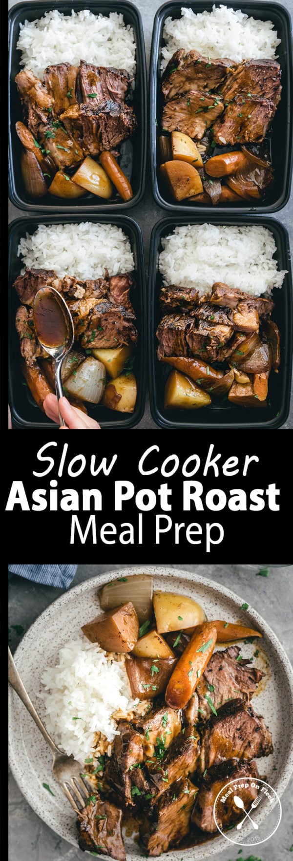 Asian Style Slow Cooker Pot Roast Meal Prep