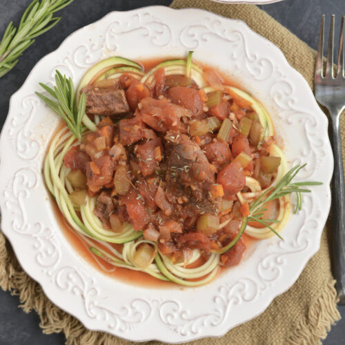 Low Carb Crockpot Beef Ragu Meal Prep Recipe