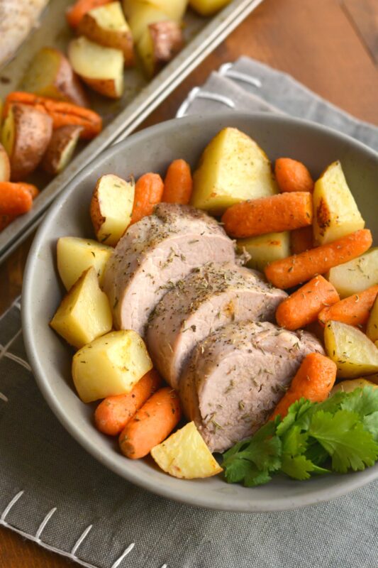 Sheet Pan Pork Tenderloin Meal Prep Idea