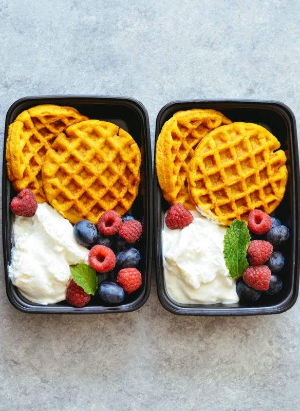 Kabocha Squash Waffle Meal Prep