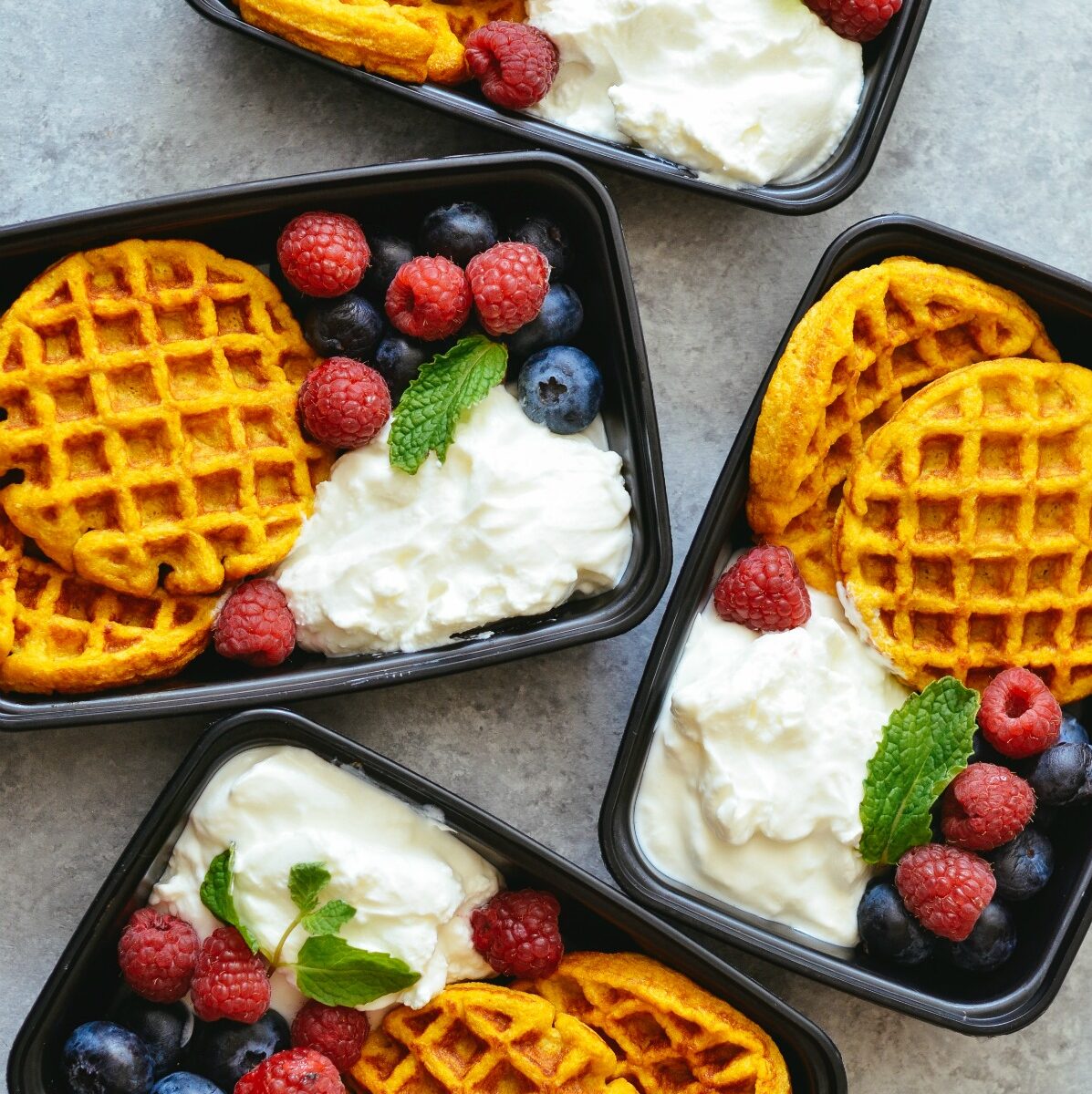 Kabocha Squash Waffle Meal Prep