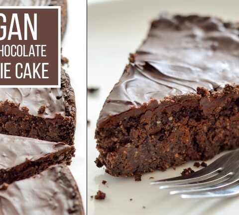 Vegan Triple Chocolate Brownie Cake