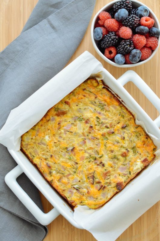 Apple, Bacon, Onion & Cheddar Breakfast Squares