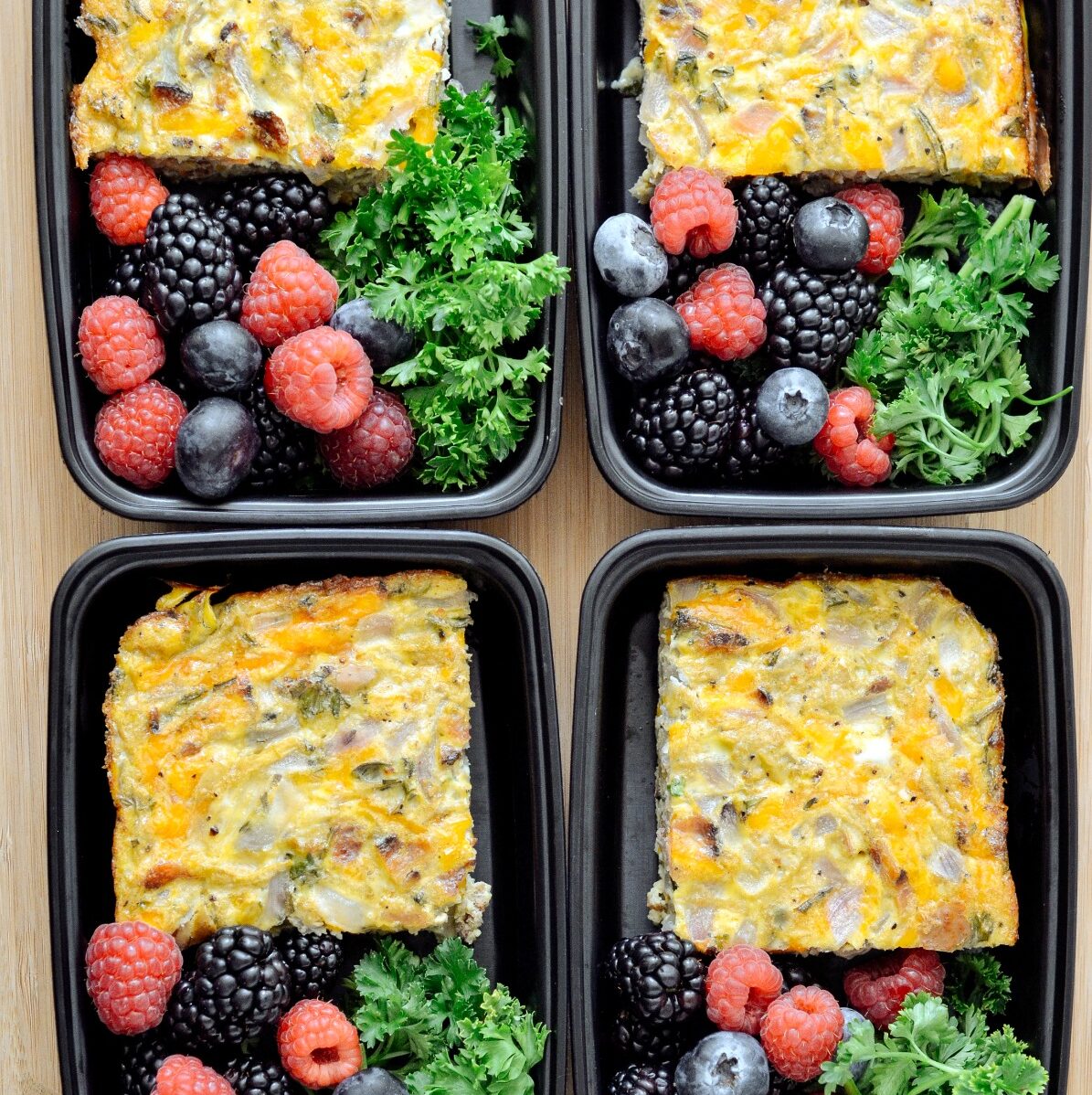 Apple, Bacon, Onion & Cheddar Breakfast Squares