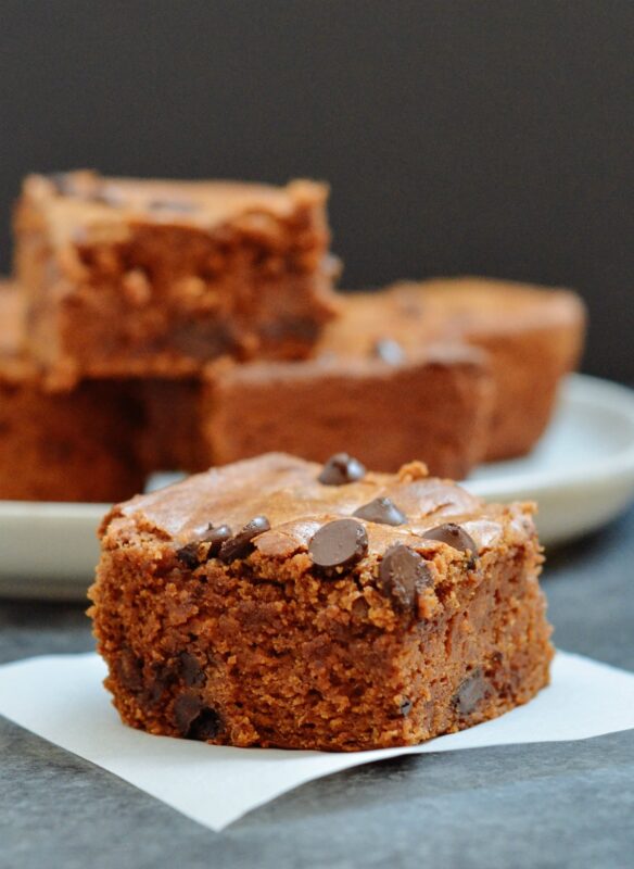 Dark Chocolate Gingerbread Spice Pumpkin Bars