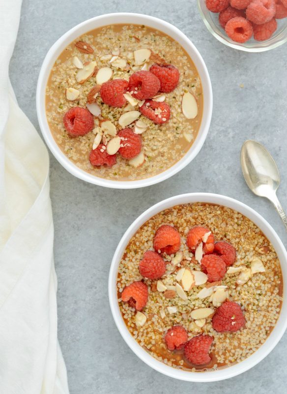 Coffee Almond Quinoa Breakfast Bowl