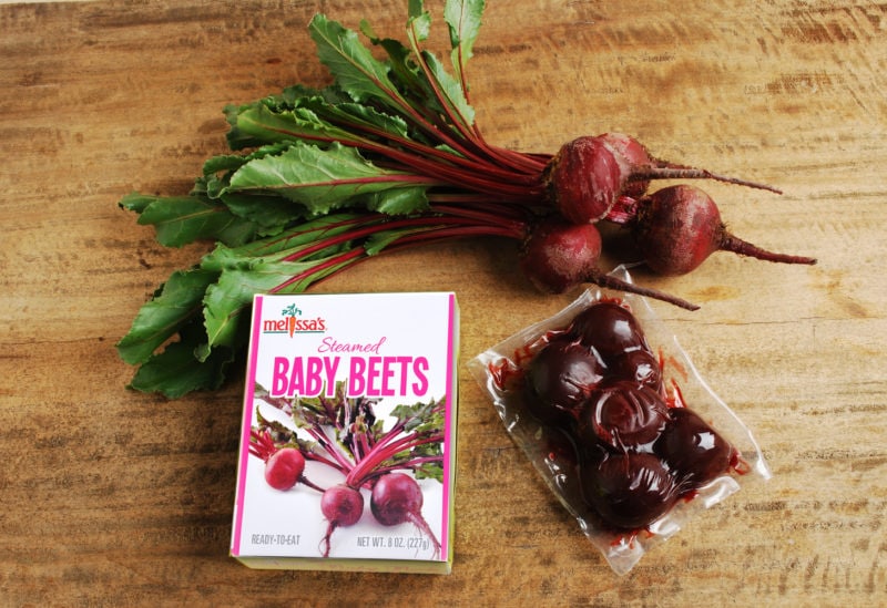 fresh and steamed beets