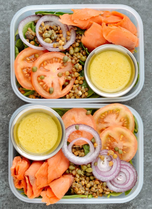 Smoked Salmon Lentil Breakfast Salad Meal Prep On Fleek