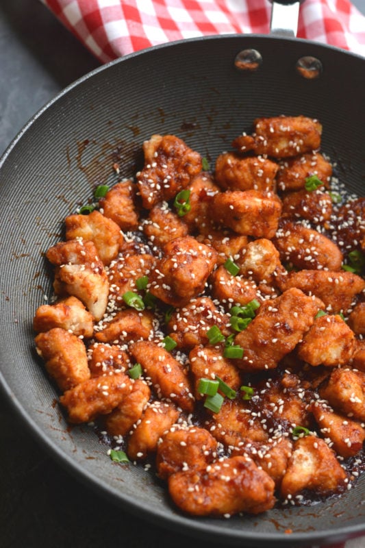 Popcorn Chicken with Rice Noodles and Gochujang Sauce Recipe