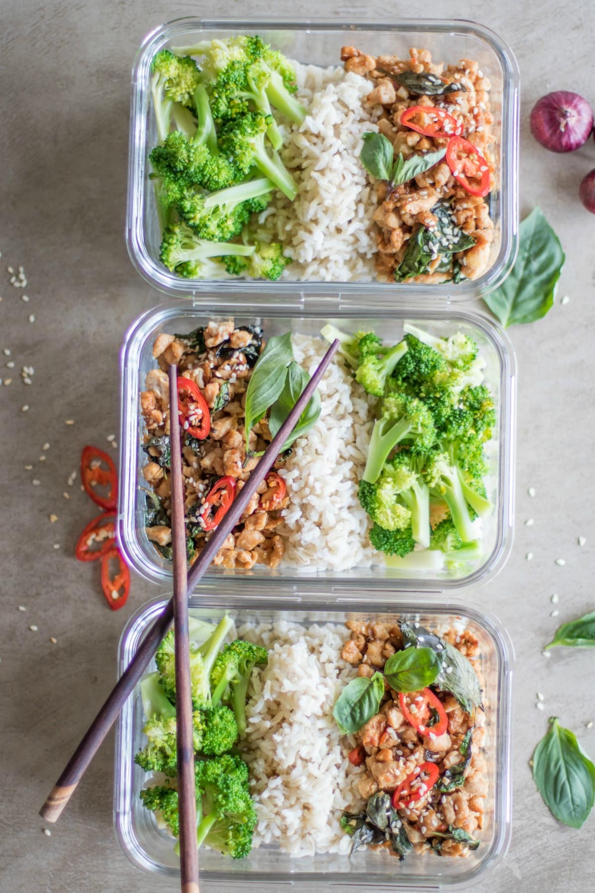 Thai Basil Chicken Meal Prep