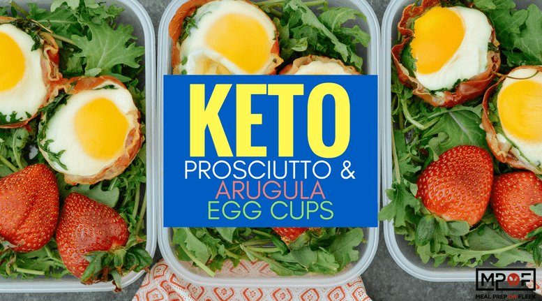 Keto Prosciutto Egg Cups with Arugula Salad via Meal Prep on Fleek