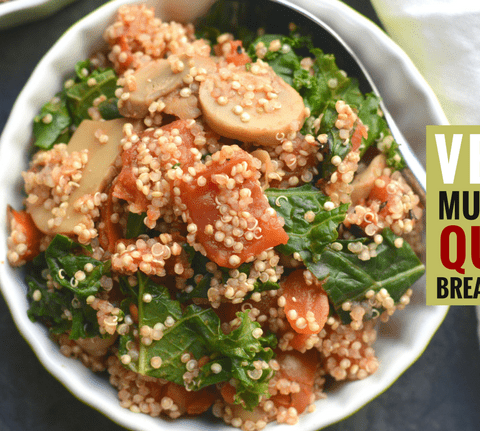 Vegan Mushroom Quinoa Breakfast Hash