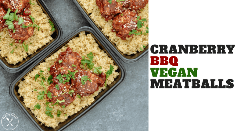 Cranberry BBQ Vegan Meatballs