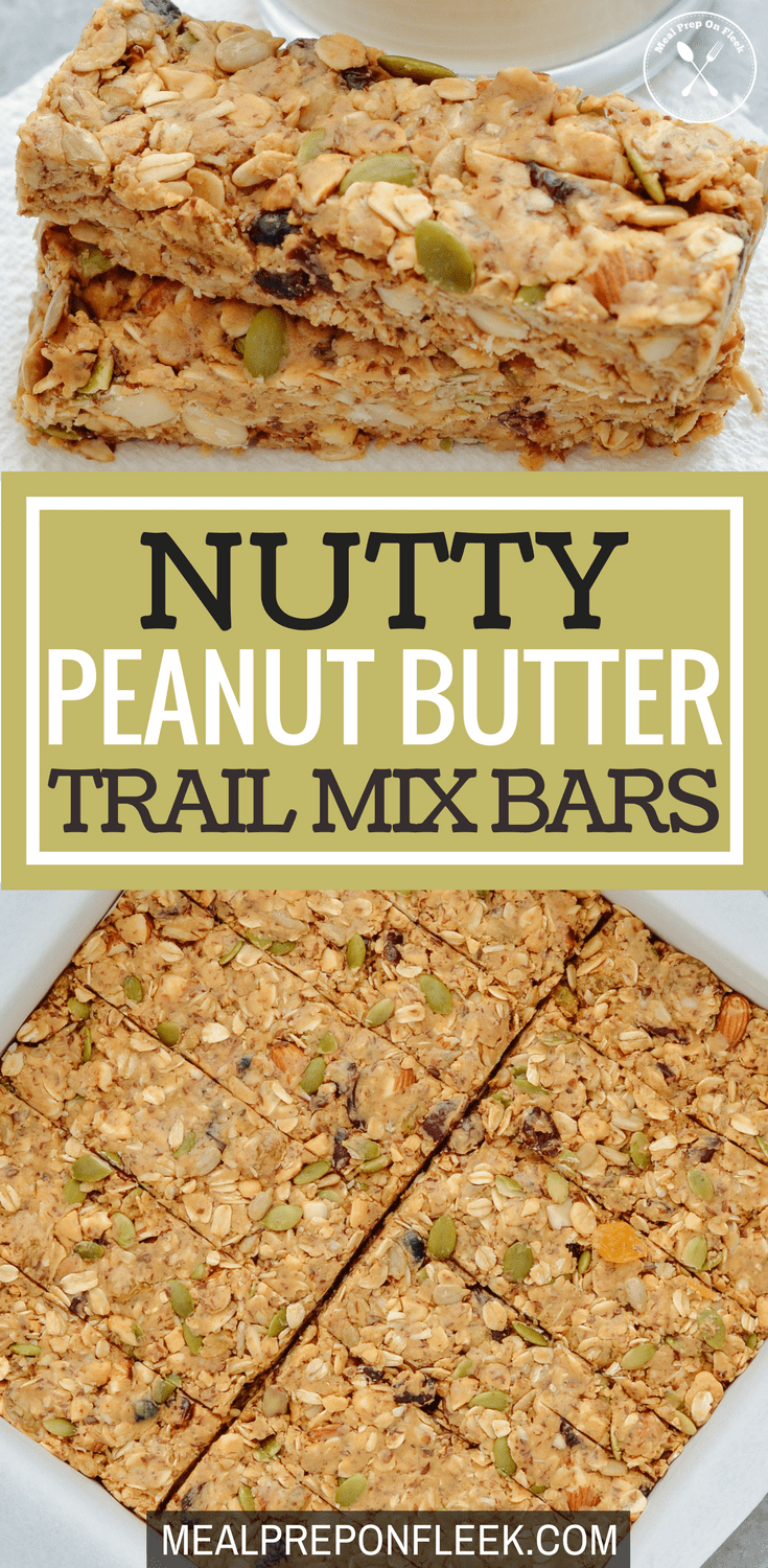 Nutty Peanut Butter Trail Mix Bars 