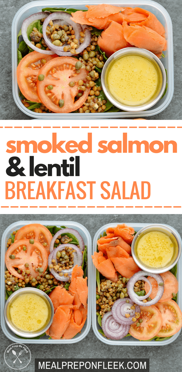 Smoked Salmon & Lentil Breakfast Salad