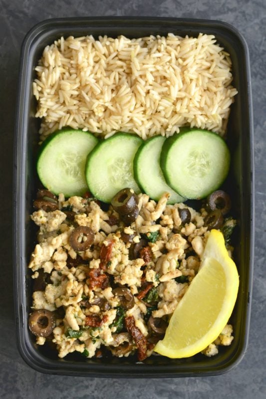 Greek Rice & Turkey Meal Prep Bowls