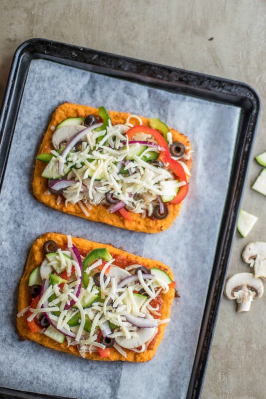 Gluten Free Sweet Potato Pizza Meal Prep 