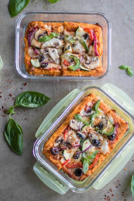 Gluten Free Sweet Potato Pizza Meal Prep 