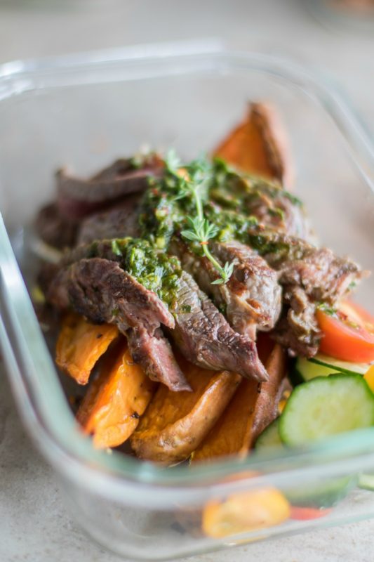 Whole30 Chimichurri Steak Meal Prep