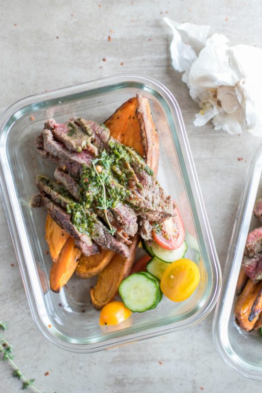 Whole30 Chimichurri Steak Meal Prep