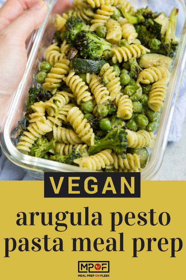 (Vegan) Arugula Pesto Pasta Meal Prep  blog