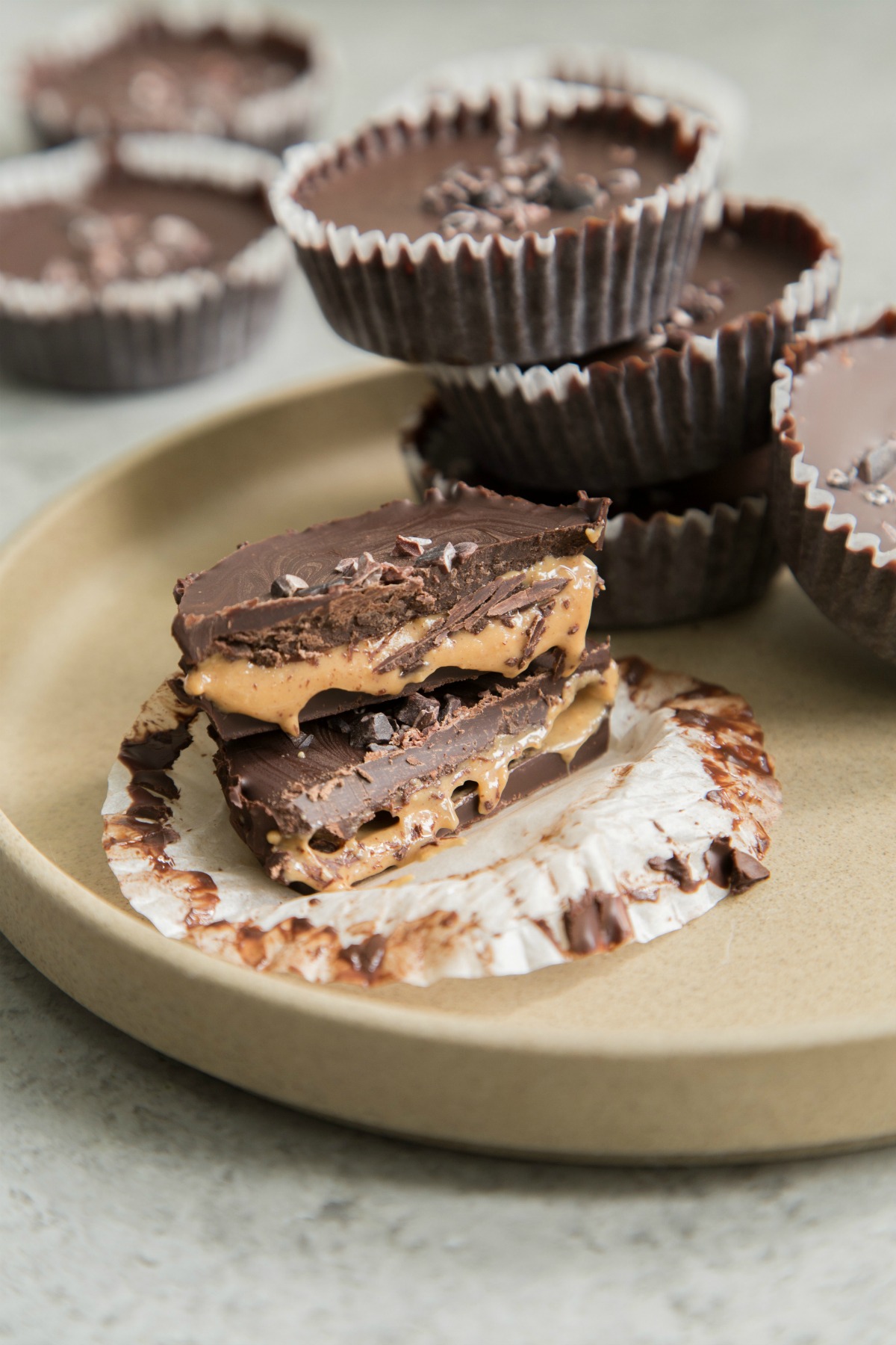 Low Sugar Chocolate Peanut Butter Cups