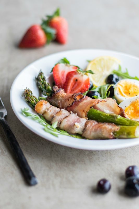 Keto Bacon Wrapped Asparagus Breakfast Bowls