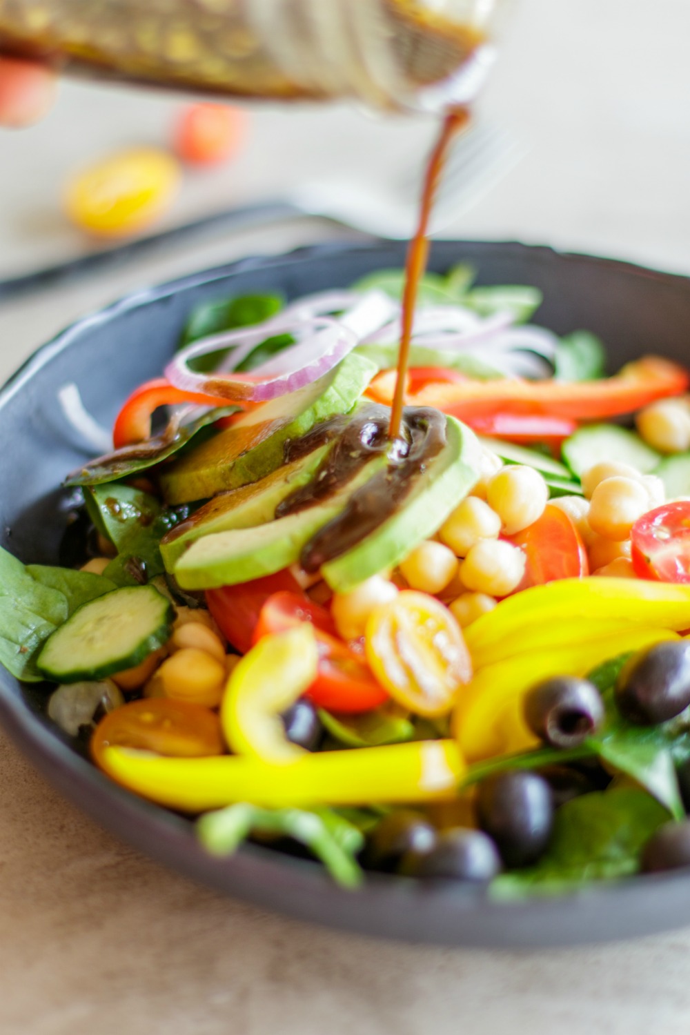 Vegan Chopped Chickpea Greek Salad Meal Prep