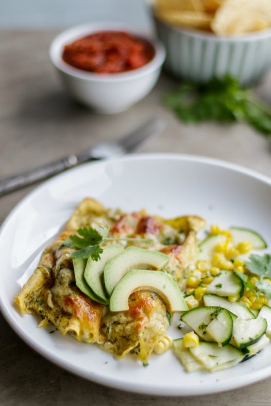 Salsa Verde Chicken Enchiladas Meal Prep