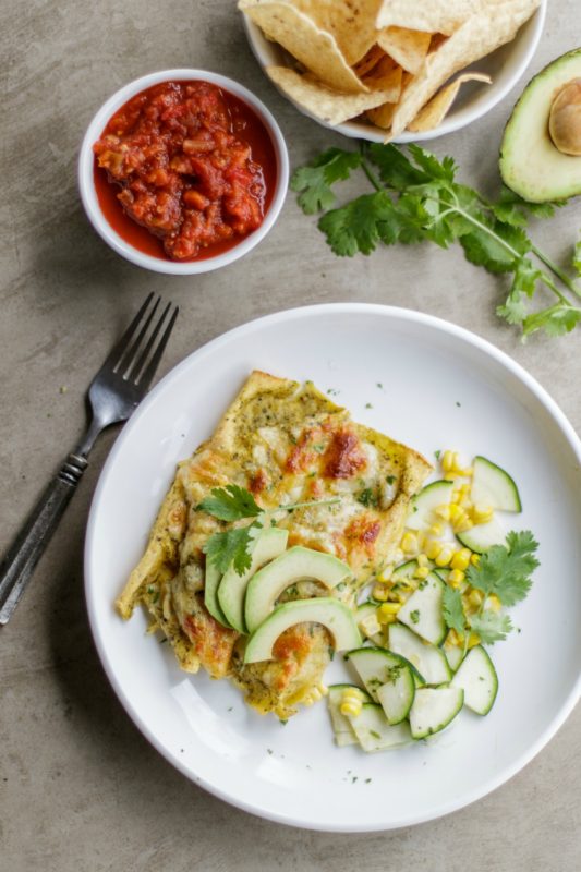 Salsa Verde Chicken Enchiladas Meal Prep