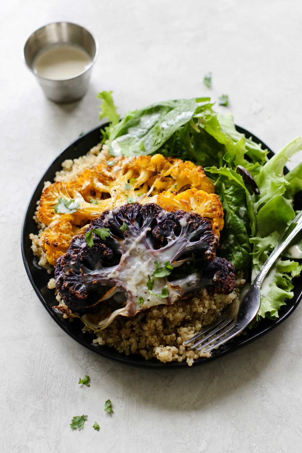 Cauliflower Steak With Quinoa & Tahini Meal Prep