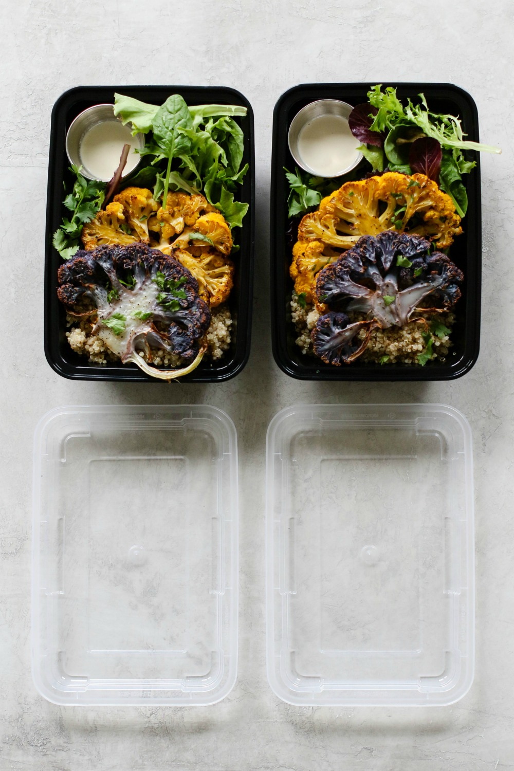 Cauliflower Steak With Quinoa and Tahini