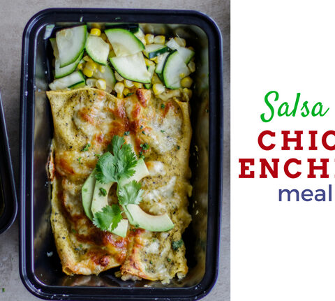 Salsa Verde Chicken Enchiladas Meal Prep