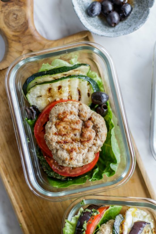 Whole30 Pork Burger Meal Prep 