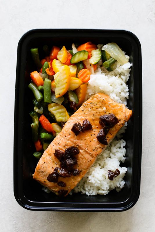 Paleo Apricot Salmon Meal Prep 