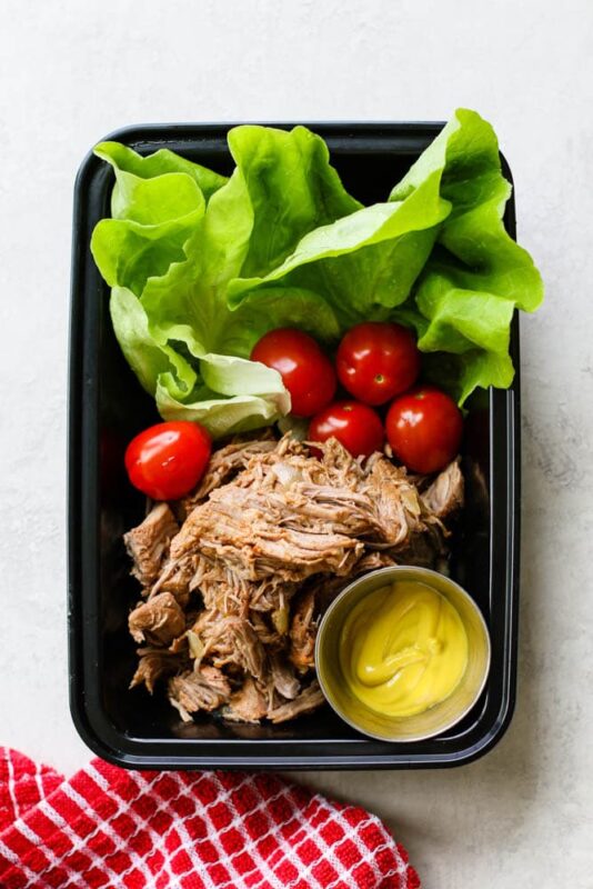 Keto Pulled Pork Lettuce Wrap Meal Prep