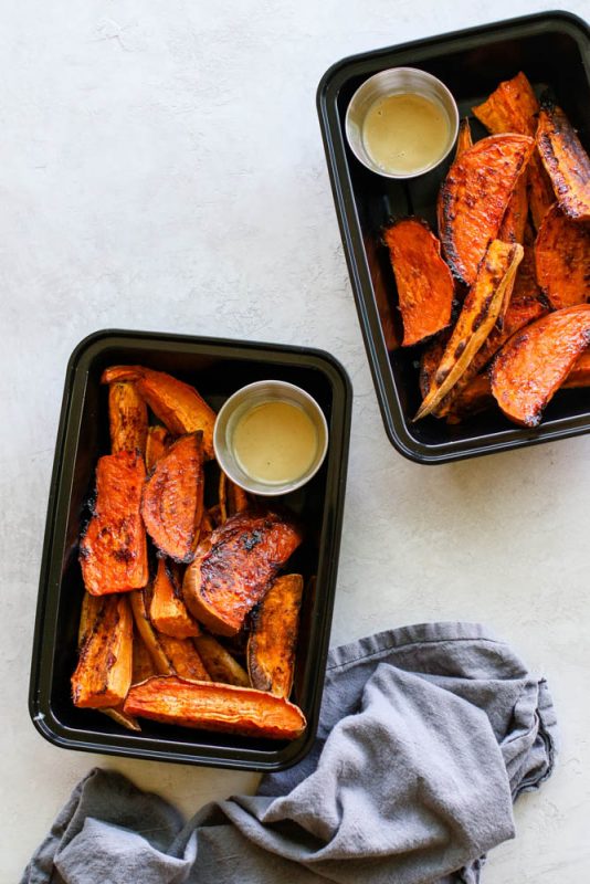 Sweet Potato Wedges With Tahini 