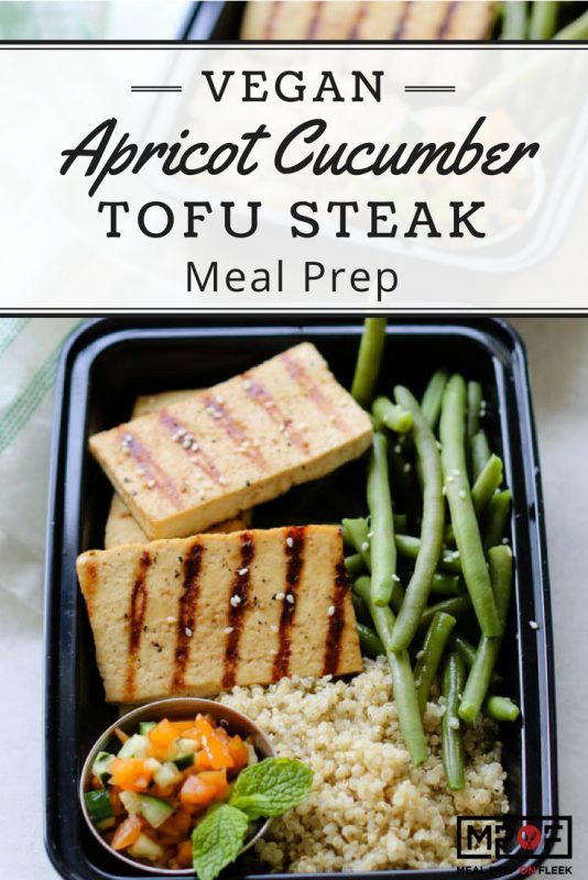 Vegan Apricot Cucumber Tofu Steak Meal Prepblog